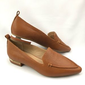 Franco Sarto - slip on cognac pointed toe loafers